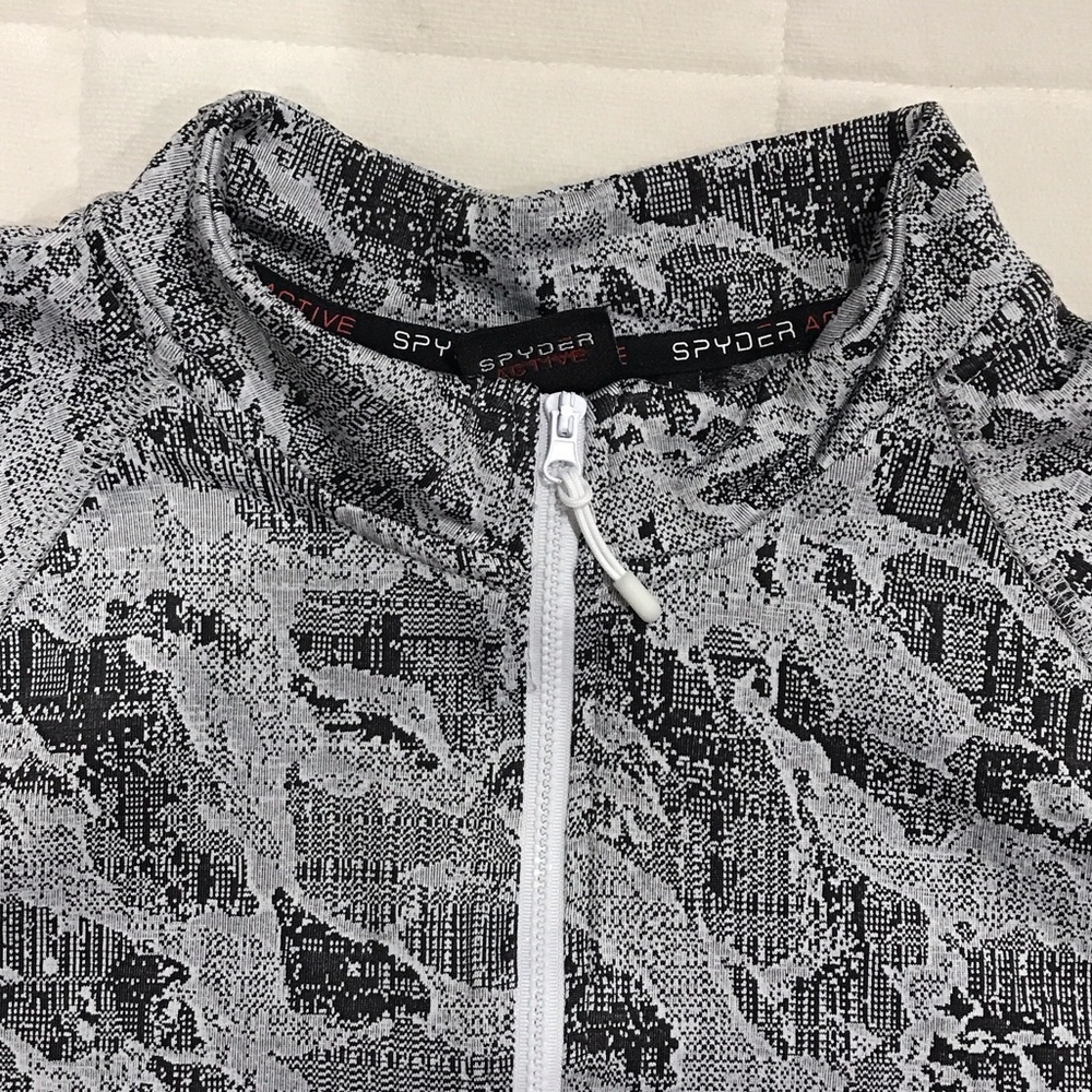 Spyder Monochrome Patterned Half Zip base wear Pullover
